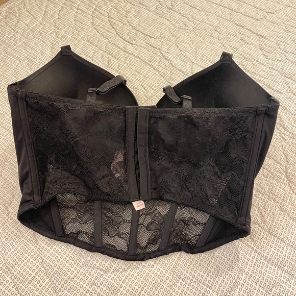 Victoria's Secret Bombshell Shine Strap Push-Up Long Line Corset Bra Satin - Picture 4 of 9